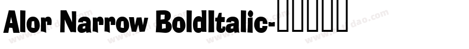 Alor Narrow BoldItalic字体转换